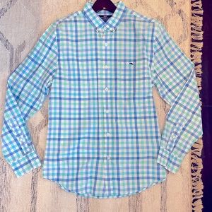 Men’s Vineyard Vine green/blue Button Down